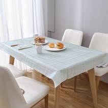 쭈니네 프리미엄 방수 식탁 테이블보, 그린, XL