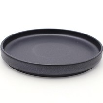 달소금 예쁜 도자기 링 굽접시, 블랙, 1개