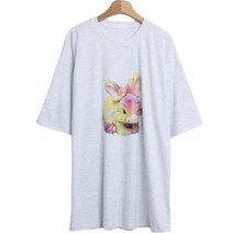 여성 빅사이즈 브이넥 오버핏 긴팔 사계절 기본티 봄 여름 가을 겨울 티셔츠