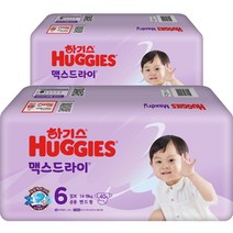 하기스 NEW 맥스드라이 점보 밴드형 남여공용 6단계(14~19kg), 80매