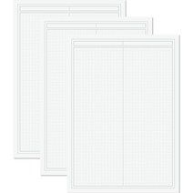 메이킷 모노 그리드 노트패드 B5 50p, 화이트, 3개
