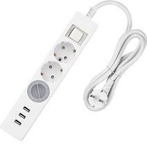 스윗홈 과부하 차단 USB 3포트 멀티탭 3구 1.5m + 안전커버 세트, 1세트