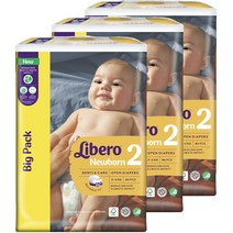 리베로 뉴본 신생아용 밴드형 기저귀 남여공용 2단계(3~6kg), 신생아, 258매