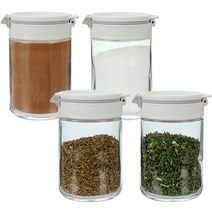 시노글라스 듀얼 스파이스 양념병 화이트 200ml, 4개, 단품