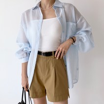 바블링브룩 여성용 비치 스트라이프 루즈핏 셔츠