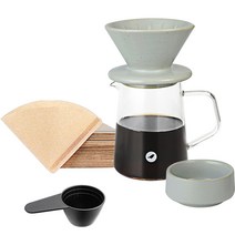 칼딘 파우더블루 핸드드립 심플 패키지 + 드립필터 50p + 계량스푼 세트 CG-D01F, 핸드드립 + 드립필터 50p + 계량스푼, 500ml