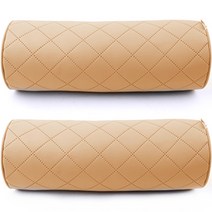 메이튼 차량용 프리미엄 목쿠션, 새들 브라운, 2개