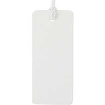 아이엔피 무지 라벨택 귀도리 4 x 9 cm, 화이트, 300개