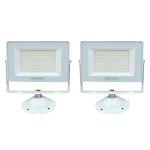 번개표 금호 LED 사각타입 고정형 투광등 화이트바디 전구색 35W 3000k, 2개