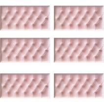 룸마인 접착식 고급 폼블 벽 매트 쿠션 70 x 35 cm, 13 핑크, 6개