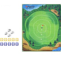 피지엠 리은 다트 게임 골프 매트 + 찍찍이 골프공 10p + 벽걸이 후크 4p 세트, 그린