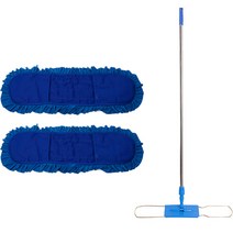 크린메이트 극세사 대걸레 105cm x 2p + 롱 자루 세트, 1세트