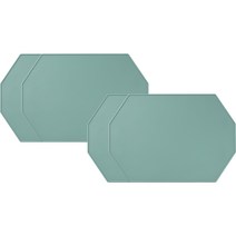 온리빙 폴리곤 실리콘 식탁매트 2p, 민트, 가로 427mm x 세로 298mm x 두께 1.5mm