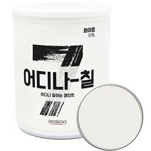 노루페인트 어디나 칠 페인트, 화이트 무광, 0.9L, 1개