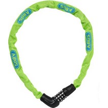 아부스 자전거 체인락 번호키 자물쇠 5805c 75cm, 라임, 1개