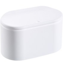 리얼라벨 마카롱 원터치 미니 휴지통, 화이트, 1개