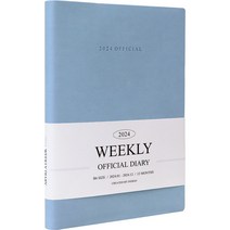 인디고 2024 오피셜 12M 위클리 B6 다이어리, 워터블루