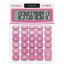 펜맨 전자 계산기 PD-350, 핑크, 1개