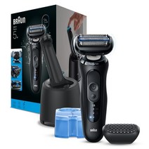 BRAUN 시리즈 5+ 스킨쉴드 전기면도기, 블랙, 53-N70000cc