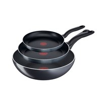 테팔 티타늄 익스피리언스 후라이팬 3종세트, 그레이, 프라이팬 20cm + 프라이팬 24cm + 볶음팬 28cm