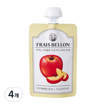 프레벨롱 짜먹는 과일 퓨레, 사과, 100g, 4개