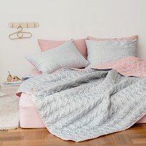 더자리 에코 항균 마이크로 누빔 이불 겸 스프레드, 믹스루나핑크