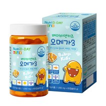 뉴트리디데이 베이비 앤 키즈 오메가3 츄어블 영양제, 60정, 1개