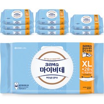 크리넥스 마이비데 클린케어 엑스라지 화장실용 물티슈 캡형, 40매, 9팩