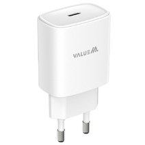 밸류엠 20W C타입 PD 3.0 고속 충전기, 화이트, 1개