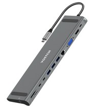 요이치 썬더볼트3 바이링크 12in1 c타입 USB 허브, 실버