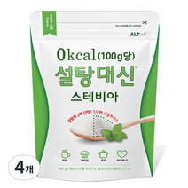 바이오믹스 설탕대신 스테비아 에리스리톨 설탕, 180g, 4개