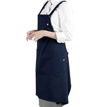 팀쿡 X형 심플 라인 앞치마 TDA-400 110 x 80 cm, 네이비, 1개