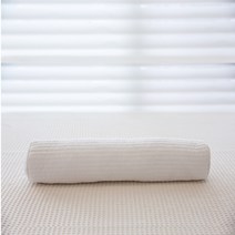 코멧 홈 줄누비 피그먼트 공법 원형 편백 베개, 화이트