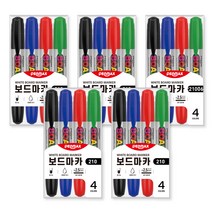 펜맥스 점보 화이트보드 마카 4종 x 5p세트, 흑색, 청색, 적색, 녹색, 1세트
