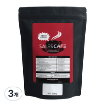 세일즈카페 라떼용 대용량 업소용 원두커피 스트롱 SRBC230FR0200A01, 아주곱게분쇄 에스프레소(E), 200g, 3개