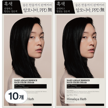 나드 아르간 에센스 새치 염색제, 흑색, 10개