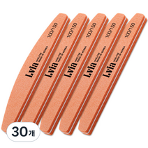 엘비아 100/150 샌딩 반달 손톱 파일, 30개, 오렌지