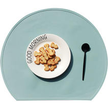 착한살림 파스텔 실리콘 테이블 매트, 민트, 33 x 38 x 0.3 cm