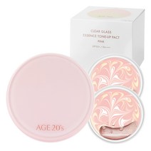에이지투웨니스 클리어 글래스 에센스 톤업 팩트 케이스1p+리필2p, 핑크(팩트), 1세트