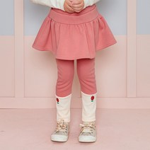 월튼키즈 여아용 플라워배색융 기모 치렝스