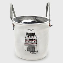 키밍 패브릭 빨래 바구니, 리본 고양이, 1개