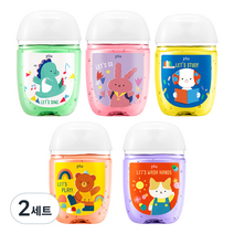 플루 클린 손소독제겔 5종 세트 블루베리 + 자몽 + 알로에 + 애플 + 피치, 2세트