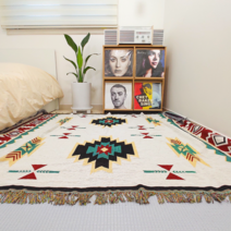 방콕연구소 북유럽 감성 캠핑 러그 담요 노르딕 1인용