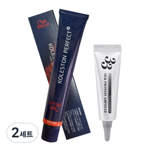 웰라 콜레스톤 퍼펙트 플러스 염색제 80g + 셀리본 33 실크 프로틴 앰플 12ml 세트, 2세트, 10/3(염색제)
