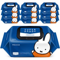 슈퍼대디 저자극 아기물티슈 프리미엄 캡형, 10팩, 70매