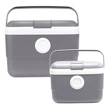 올리빙 도트 아이스박스 9L + 21L 세트, 그레이