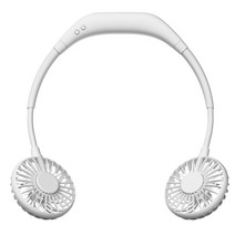 구스페리 듀얼 넥밴드 선풍기, MER-FAN-001, 화이트
