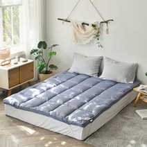 스페이스샾 슬립케어 순면 침대토퍼, 블루