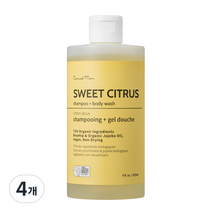 어니스트맘 스위트 시트러스 샴푸 앤 바디워시, 325ml, 4개