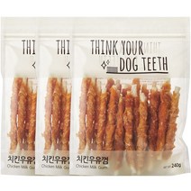 띵크유어도그티 딩고 스틱껌, 치킨   우유 혼합맛, 3개